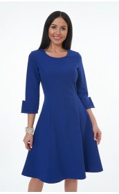 Платье синие с рукавами три четверти