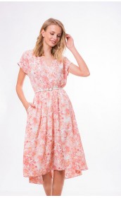 Платье с розовыми цветами